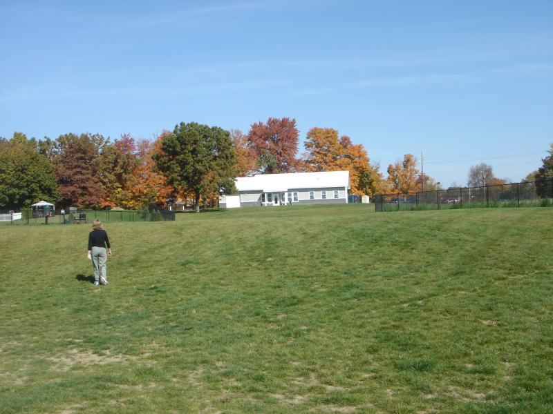 Large grass field in Meadow Run Park
